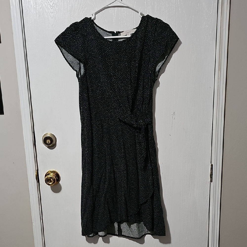 LOFT Black Midi Dress